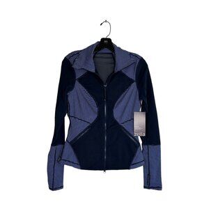 Zella Women's Zip Activewear Jacket in Blue/Black - Sz S - NWT